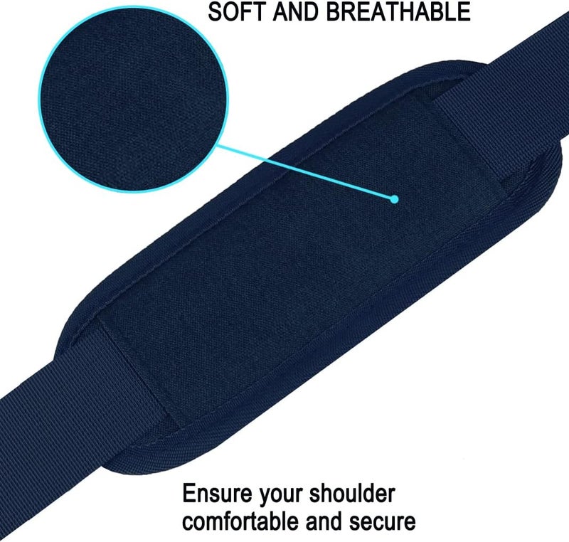 AREYLO Shoulder Strap, Durable 55" Universal Replacement Laptop Shoulder Strap, Adjustable Comfortable Belt with Metal Hooks for Briefcase, Computer Messenger Bag, Laptop Case Luggage/Duffel/Camera, (Blue) - Image 2
